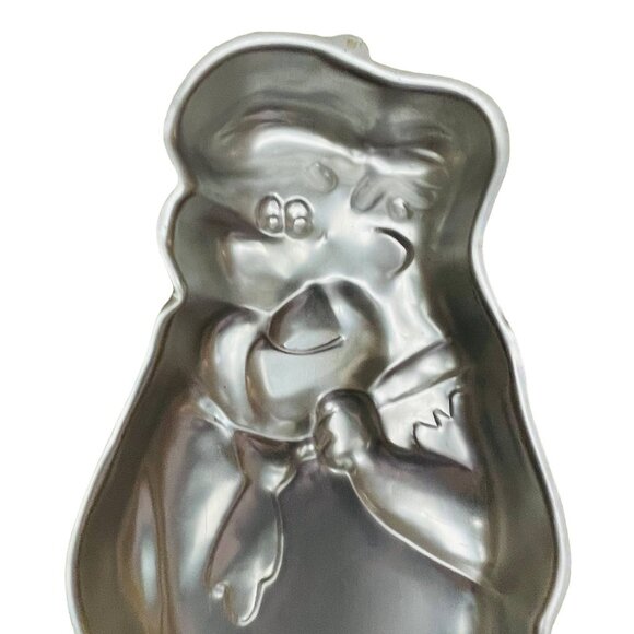 Vintage Wilton Fred Flintstone Cake Pan 11" Aluminum Baking Mold - Picture 3 of 4